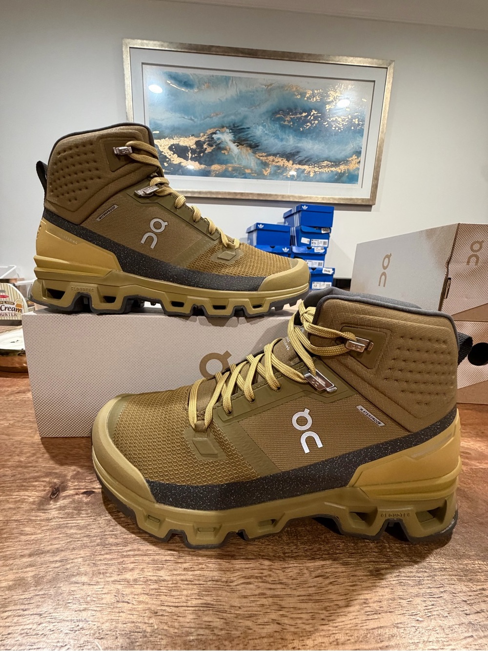 On Running Cloudrock 2 WP Hiking Boots - Hunter/Safari Size 9.5W/8M BNIB